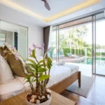 Good Earth Villas Igatpuri Nashik 3 BHK Bedroom With Poolside View Modern Interiors Large Glass Doors