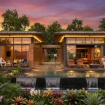 Good Earth Villas Igatpuri Nashik Luxury Villa Exterior With Private Pool Landscaped Garden Modern Architecture And Evening Lighting