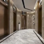 Icon By Merx Jacob Circle Mahalaxmi 3 BHK Elevator Lobby With Modern Interior Design Premium Marble Flooring