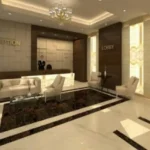 Icon By Merx Jacob Circle Mahalaxmi 3 BHK Lobby Reception Area With Luxury Interiors Seating Lounge And Elegant Design