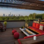 Icon By Merx Jacob Circle Mahalaxmi 3 BHK Rooftop Lounge Skydeck With City View Seating Firepit