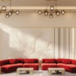 Icons 71 Union Park Sky Deck Lounge With Curved Seating Planters And Elevated City Views