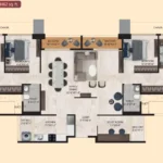Inspira Aura Saibaba Nagar Borivali West Combined Jodi Apartment Layout Floor Plan