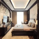 Kabra Garnet Adarsh Nagar Malad West 3 BHK Traditional Bedroom With TV Wall