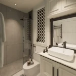 Kabra Garnet Adarsh Nagar Malad West 3 BHK Small Bathroom With Glass Partition