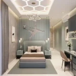 Kabra Garnet Adarsh Nagar Malad West 3 BHK Bedroom With Study And Wall Art