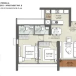 Kalpataru Primera Kolshet Road Thane 2 BHK Apartment Floor Plan B