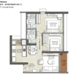 Kalpataru Primera Kolshet Road Thane 2 BHK Apartment Floor Plan c