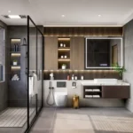 La Serena Patel Nagar Kandivali West 3 BHK Premium Washroom With Storage And Mirror