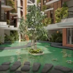 La Wisteria Siolim North Goa Beautiful Courtyard Landscape With Water Body Greenery And Relaxing Open Space