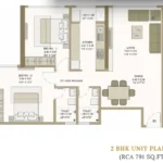 Lakhani Empire Dynasty Panch Pakhadi Thane 2 BHK Detailed Floor Plan