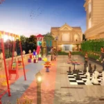 Lakhani Empire Dynasty Panch Pakhadi Thane Children Play Area With Swings Outdoor Games Chess Space And Family Recreation Zone