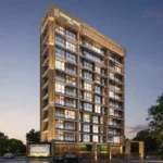 Nirmal CHSL Vile Parle East Residential Tower Exterior With Modern Facade And Evening Lighting