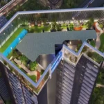 Promesa Fremont Lalbaug Parel Rooftop Amenities Deck With Sports Court Landscaped Leisure Spaces And Skyline View