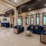 Rishabh Villa Waksai Lonavala 6 BHK Living Room Interior With Spacious Sofa Seating Modern Design Large Windows Ambient Lighting And Elegant Decor