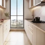 Romell Espalier Navpada Vile Parle East 3 BHK Modular Kitchen With Tall Window And Premium Cabinets