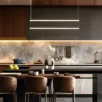 Romell Espalier Navpada Vile Parle East 3 BHK Designer Open Kitchen With Dining Counter And Marble Finish