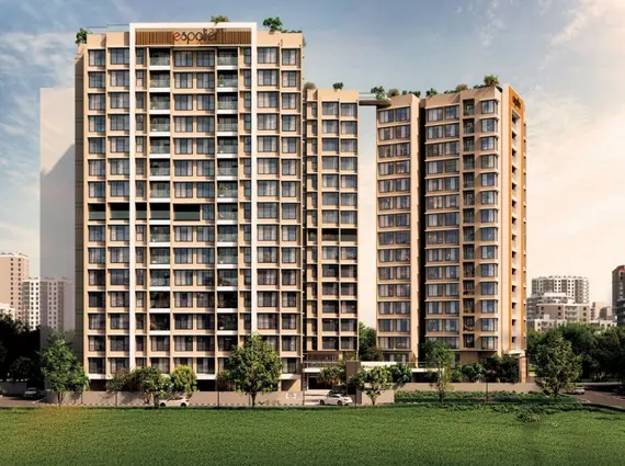 Romell Espalier Navpada Vile Parle East Tower Exterior Elevation With Modern High Rise Design