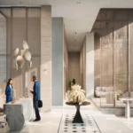 Roswalt Zyon Oshiwara Andheri West Grand Lobby Area With Double Height Ceiling Reception Desk And Premium Interior Design