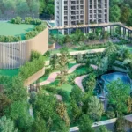 Runwal One Ghodbunder Road Thane West Podium Garden With Walking Paths Greenery And Landscaped Design