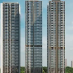 Runwal One Ghodbunder Road Thane West Tower Elevation With Contemporary Architecture And Vertical Design