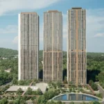 Runwal One Ghodbunder Road Thane West Residential Towers Exterior With Multiple High Rise Buildings And Green Surroundings