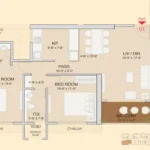 Ruparel Stardom Evershine Nagar Malad West 2 BHK Apartment Layout Plan