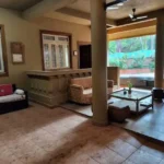 Saudades Beach Bungalow Candolim Goa 3 BHK Pillar Verandah Garden View Living Room