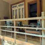 Saudades Beach Bungalow Candolim Goa 3 BHK Wood Railing Stained Glass Door Balcony