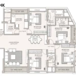 Shelton Elite Gulmohar Road Juhu 4 BHK Detailed Floor Plan