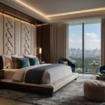 Sheth Avalon Thane West 3 BHK Bedroom With Wooden Panel Wall