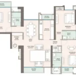 Sheth Avalon Thane West 3 BHK Spacious Residence Floor Plan Layout