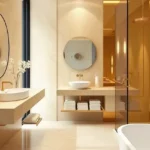 Sheth Avalon Thane West 3 BHK Bathroom With Glass Shower Enclosure