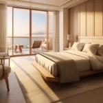 Shivalaya Atharv Shivaji Park Dadar 3 BHK Spacious Bedroom With Balcony Access Warm Wood Panels And Lounge Seating