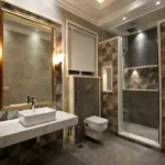 Shreeji Atlantis Orlem Malad West 3 BHK Pattern Tile Bathroom Interior