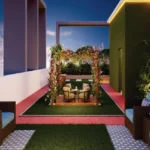 Shreeji Bliss Orlem Malad West 2 BHK Rooftop Garden Lounge With Seating Pergola And Landscaped Leisure Space