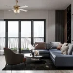 StarOm Ekya Marve Road Malad West 3 BHK Living Room With Balcony Access Modern Sofa And Bright Interiors