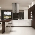 StarOm Ekya Marve Road Malad West 3 BHK Kitchen With Island Counter Bar Seating And Modular Cabinets