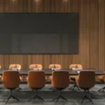 StarOm Ekya Marve Road Malad West Conference Room With Long Table Comfortable Seating And Wooden Panel Walls