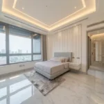 Sugee Krishna Kunj Shivaji Park Dadar 3 BHK Bedroom Interior With Large Windows Natural Light Modern Design