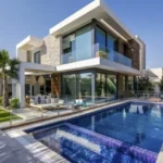 The Chapter Vaijali Alibaug Luxury Villa Exterior With Private Pool Glass Railings And Garden Landscape