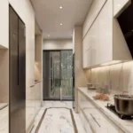 The Manor Babulnath Dadi Seth Lane Malabar Hill 4 BHK Kitchen Interior With Modular Cabinets Marble Countertop Built In Appliances