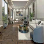 The Manor Babulnath Dadi Seth Lane Malabar Hill 4 BHK Living Room Interior With Classic Sofa Design Wooden Flooring