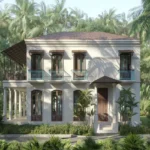 Vianaar La Selva Assagao Goa 4 BHK Villa Front Elevation With Landscaping