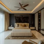 Yogi Sea Union Park Pali Hill Khar West 3 BHK Marble Accent Wall Master Bedroom