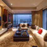 Yogi Sea Union Park Pali Hill Khar West 3 BHK Sea View Glazed Living Room