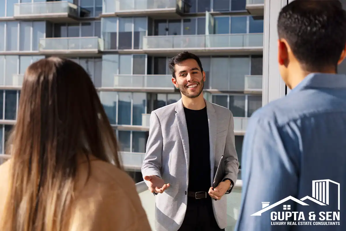 Real Estate Agent Negotiating with Clients