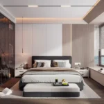 2 BHK Avant Heritage Jogeshwari East Master Bedroom With Modern Interiors And Large Window Design