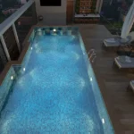 3 BHK Akasa Shivaji Park Dadar Rooftop Swimming Pool Deck With Lounge Seating
