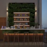 3 BHK Akasa Shivaji Park Dadar Sky Bar And Lounge Counter With Vertical Garden Wall
